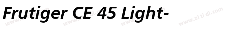Frutiger CE 45 Light字体转换